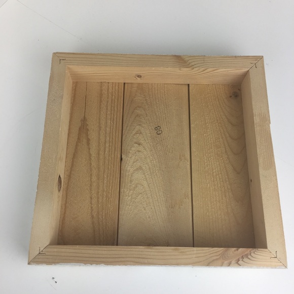 Live Simply Script on Wooden Box Frame Green Blue Succulents Zen 10x10x2 - Picture 10 of 10